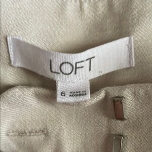 LOFT Cream pants 6